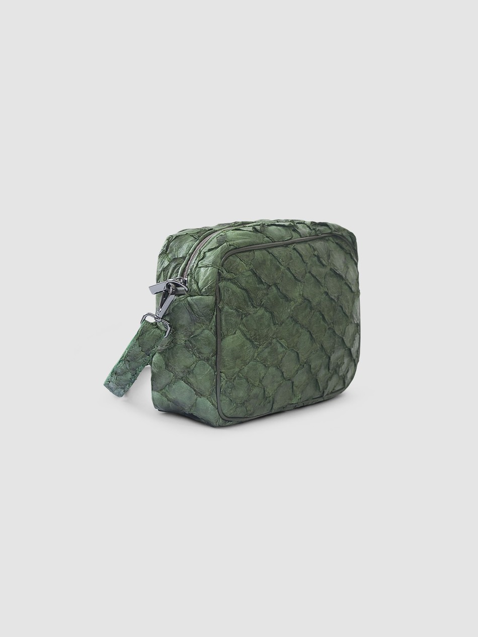 BOLSA APIÚ COURO PIRARUCU VERDE