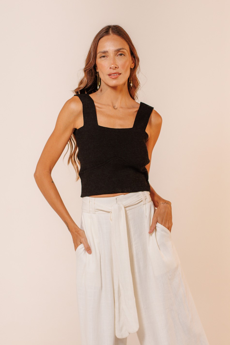 Cropped Aris Tricot Preto