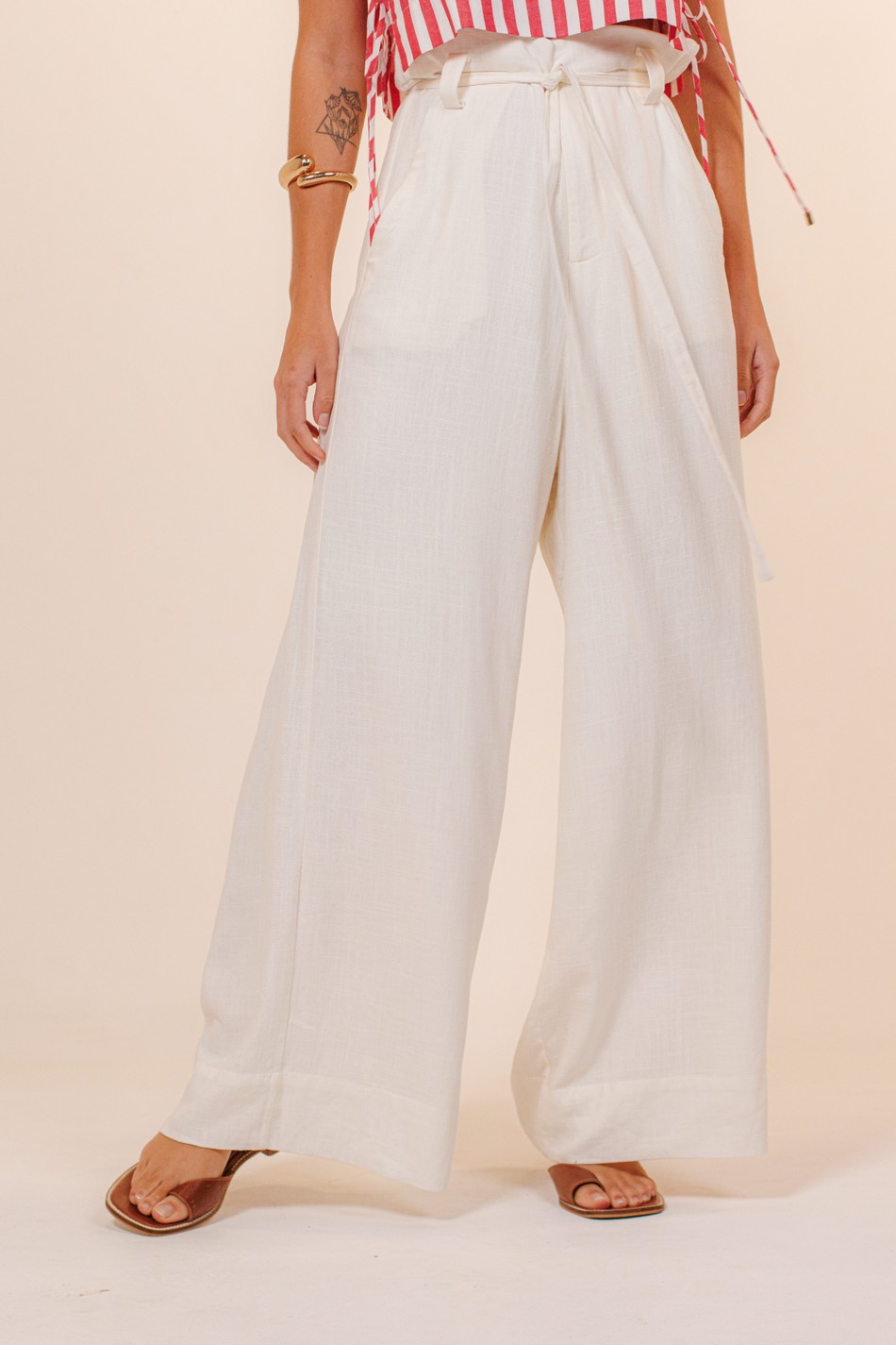 Calça Pantalona Cós Clochard Melanie Off White