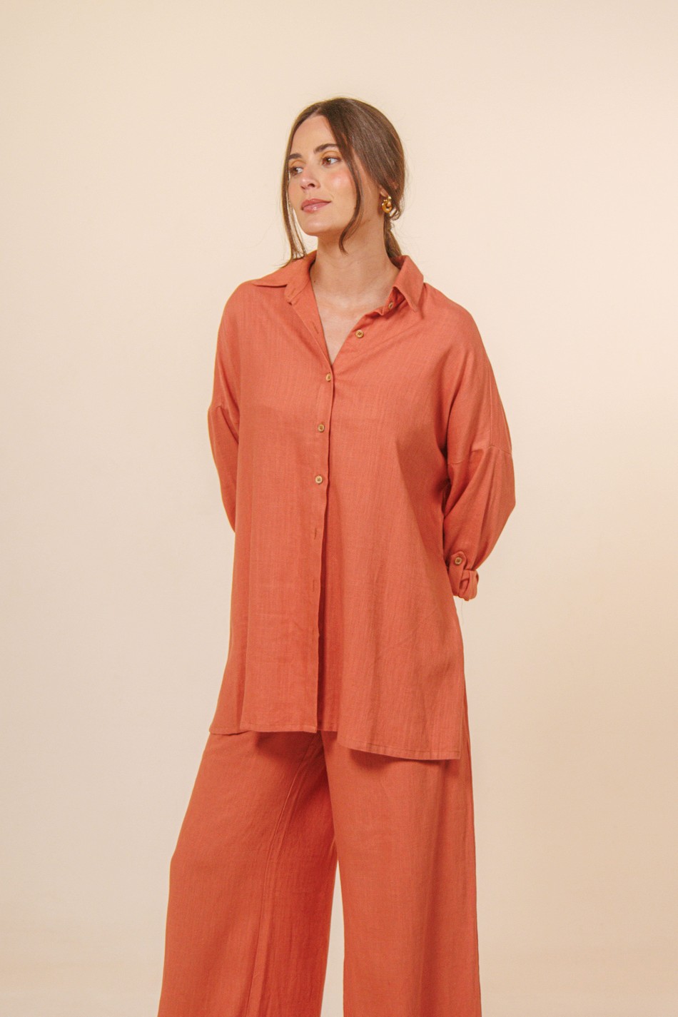 Camisa Oversized Nati Rosé