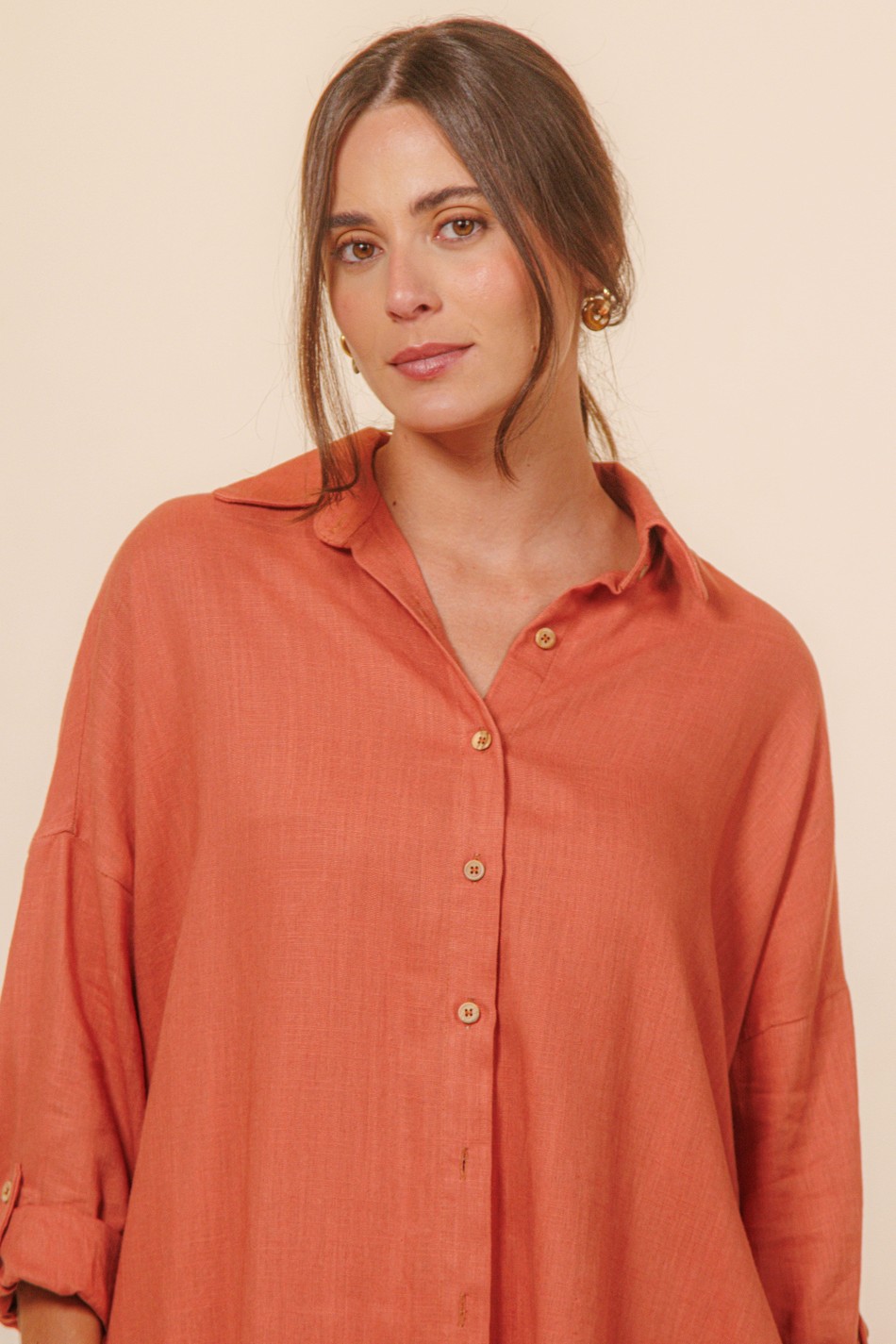 Camisa Oversized Nati Rosé