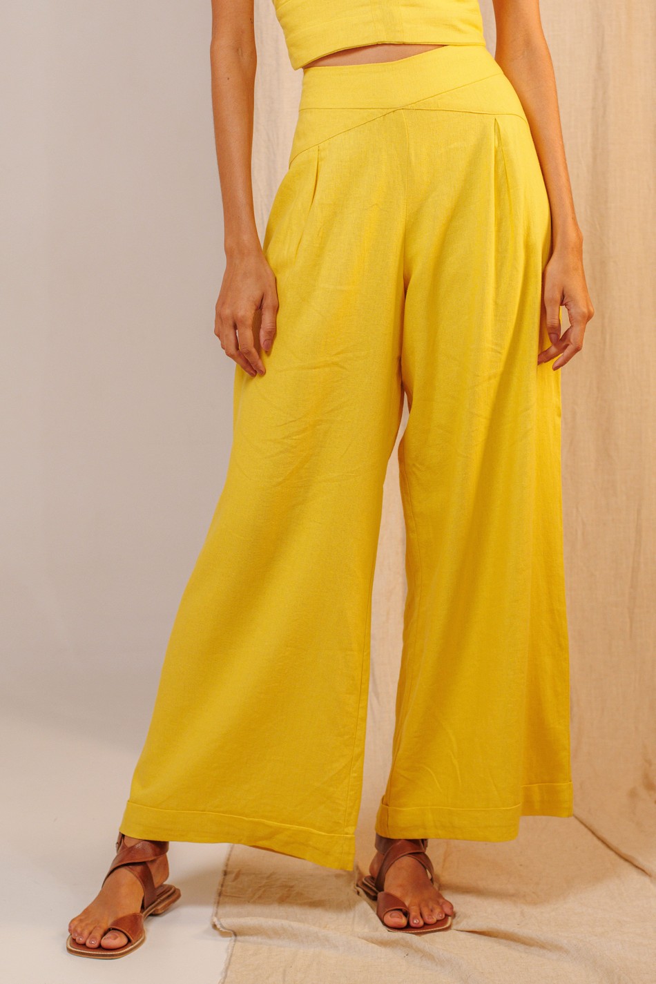 Calça Longa Ulla Amarelo