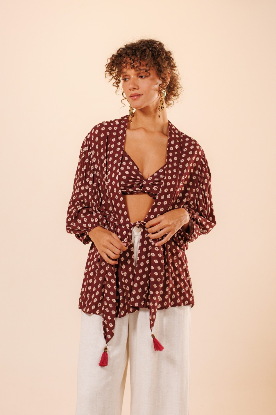 Kimono Oversized Verona Estampa Jambo