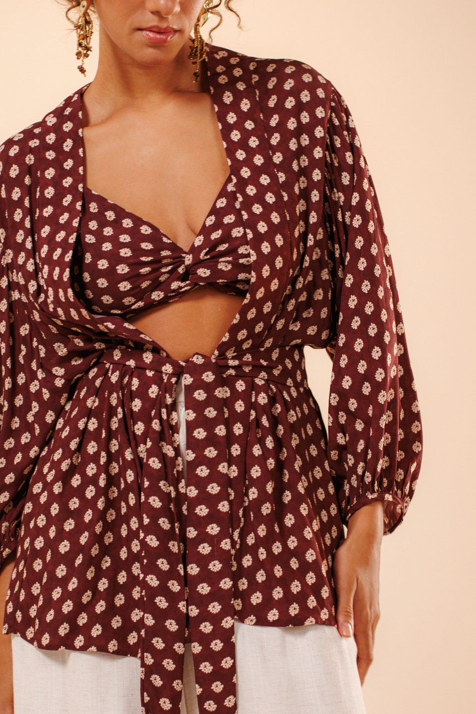 Kimono Oversized Verona Estampa Jambo