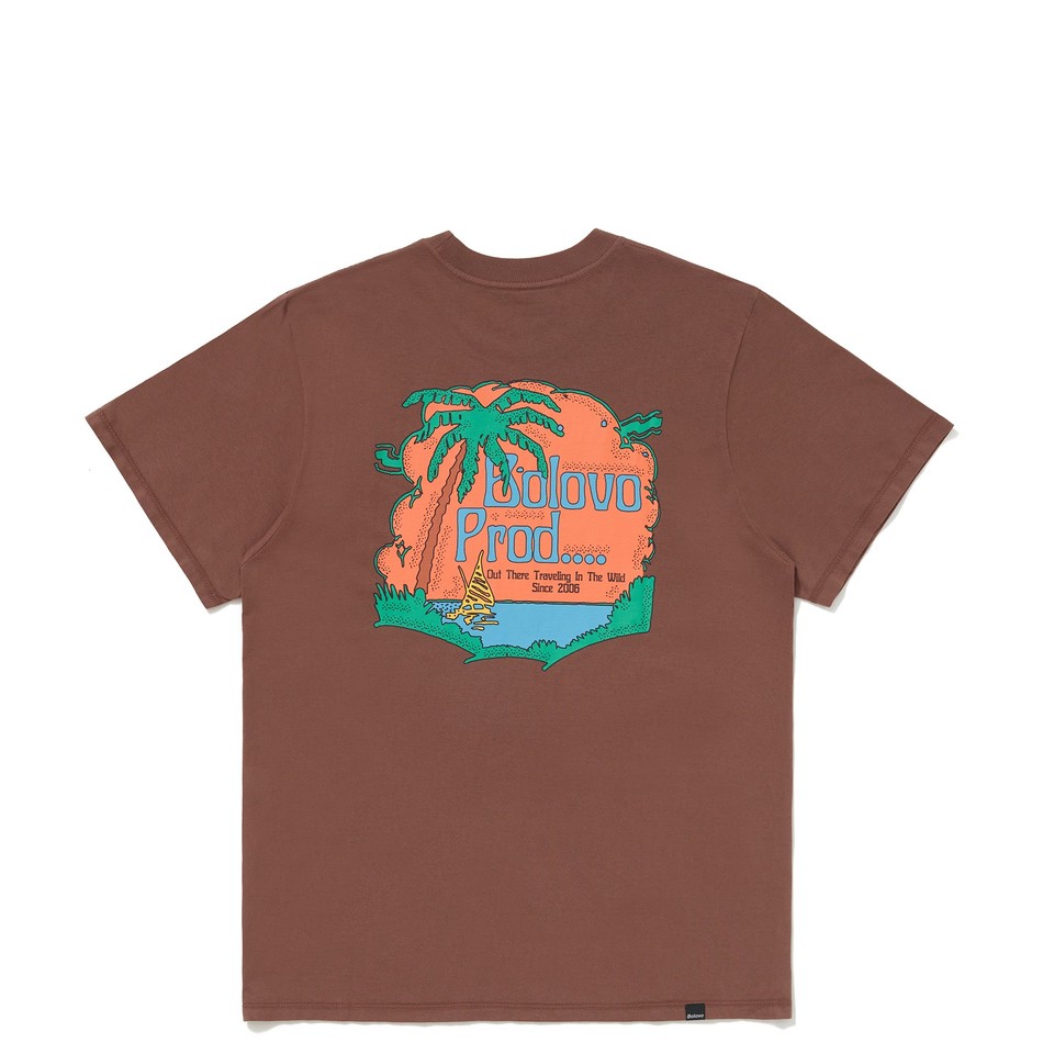 Camiseta BLV Island Marrom
