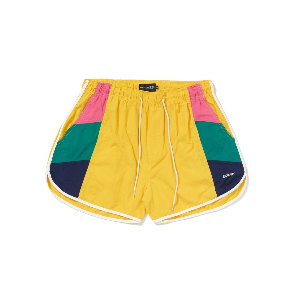 Short Shorts Recortes Amarelo