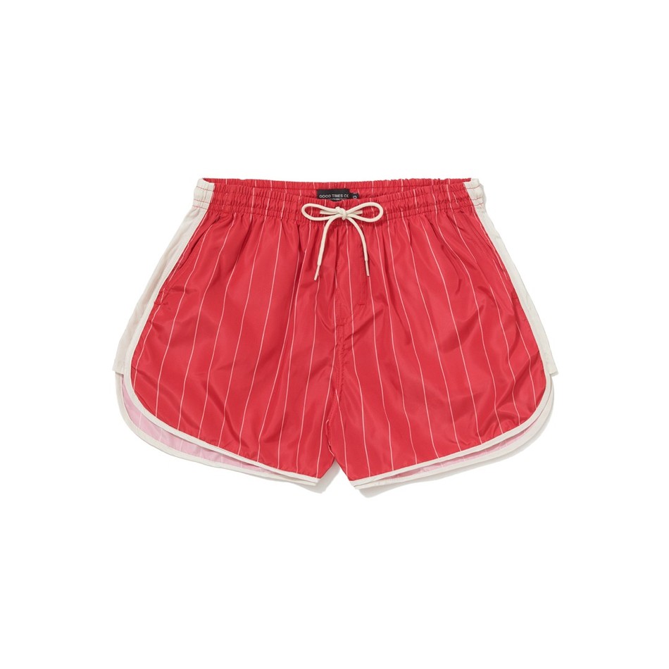 Short Shorts Listrado Vermelho