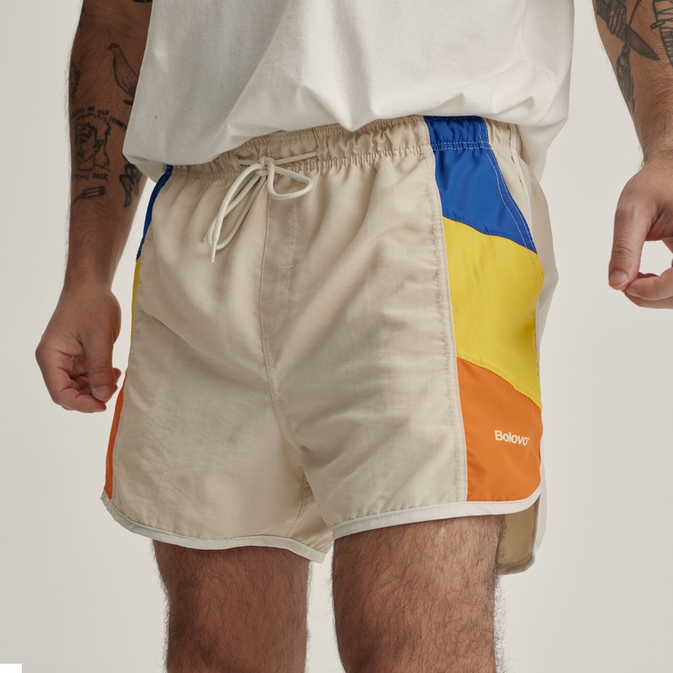 Short Shorts Recortes Bege