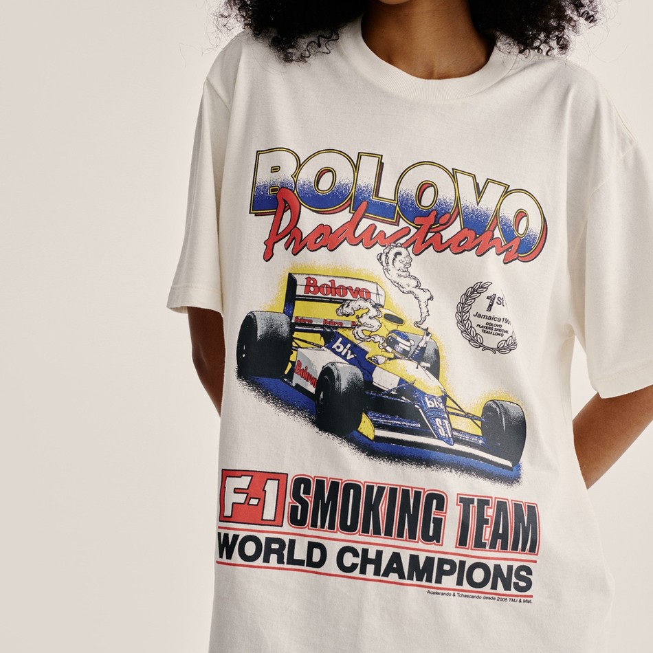 Camiseta Smoking Team Off White