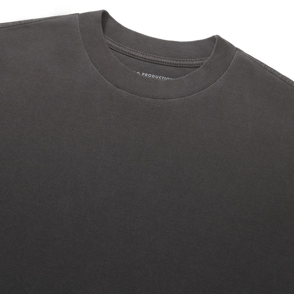 Camiseta Boxy Oversized Basic Cinza Estonado