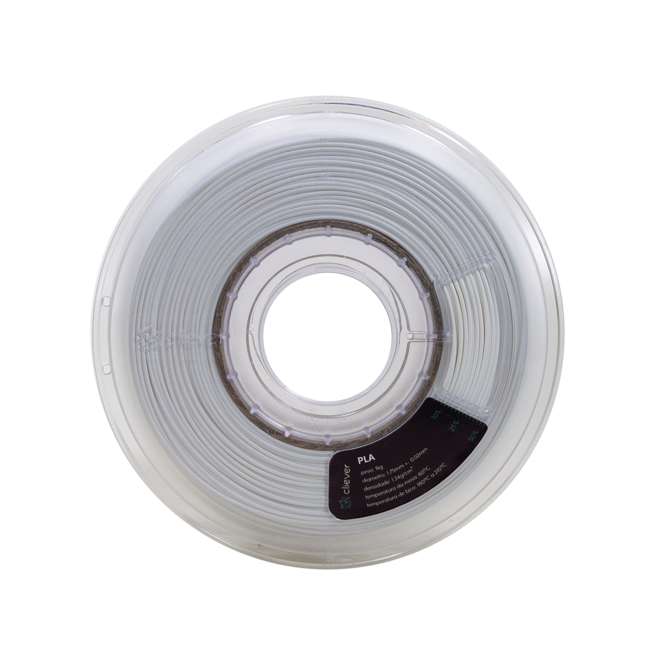 PLA Branco Premium | 1,75mm | 1 Kg | Cliever