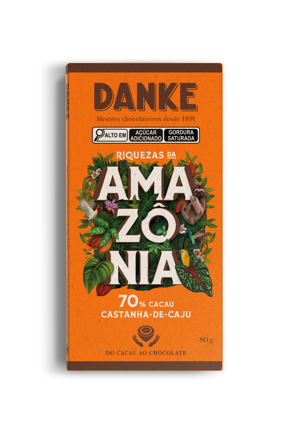 BARRA AMAZÔNIA 70% CASTANHA DE CAJU - 80g