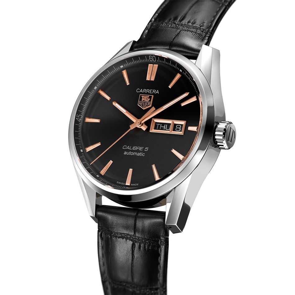 TAG Heuer Carrera Calibre 5 Autom tico Masculino Preto Couro 3