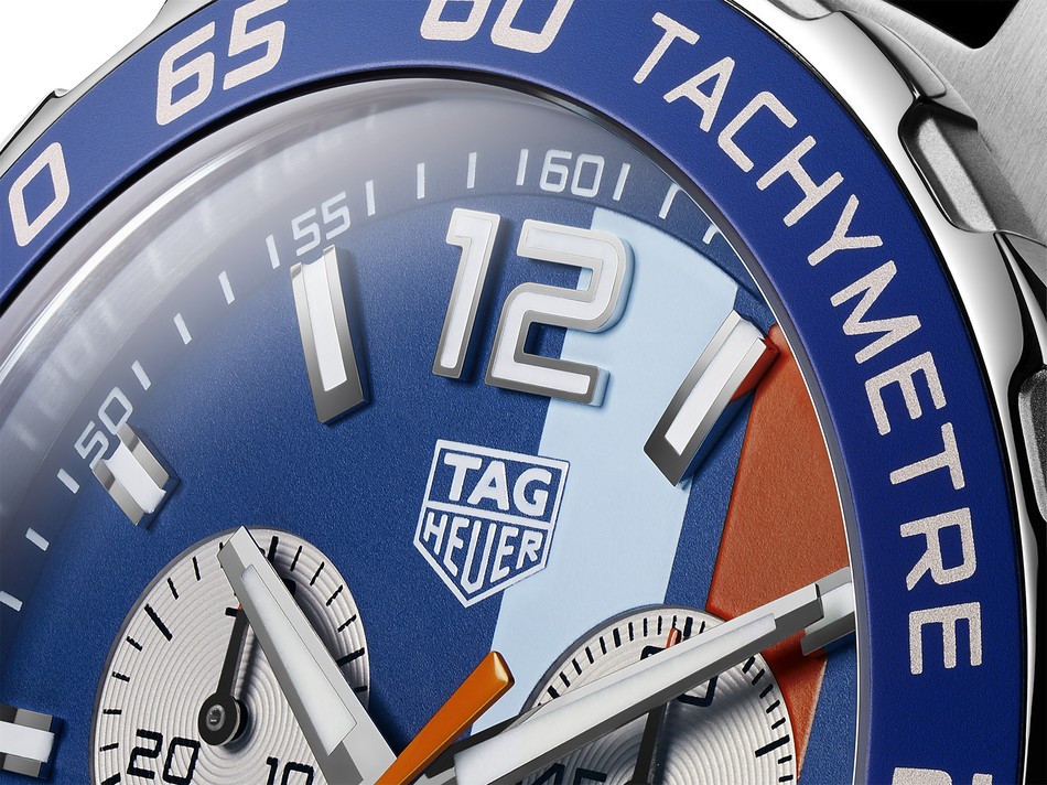 TAG Heuer Formula 1 Calibre Quartz Masculino Azul Couro Cron grafo