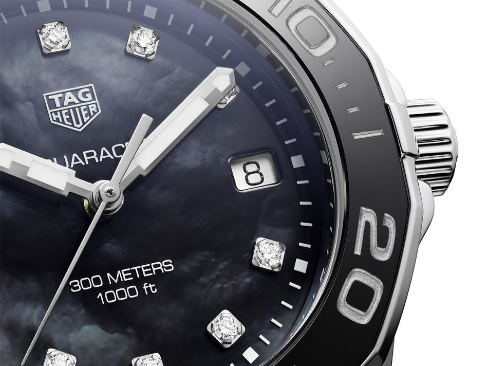 TAG Heuer Aquaracer Calibre Quartz Feminino Preto A o 3 ponteiros