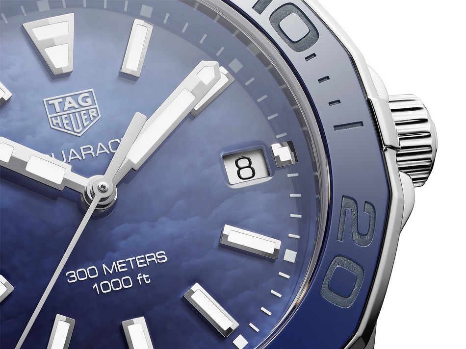 TAG Heuer Aquaracer Calibre Quartz Feminino Azul A o 3 ponteiros