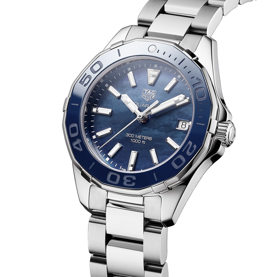 TAG Heuer Aquaracer Calibre Quartz Feminino Azul A o 3 ponteiros