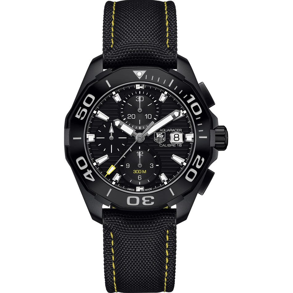 TAG Heuer Aquaracer Calibre 16 Autom tico Masculino Preto Nylon