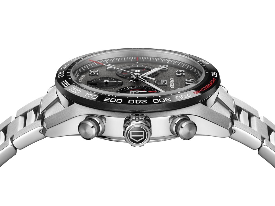 Tag Heuer Porsche Carrera 44mm pulseira em aco Dvoskinkulkes