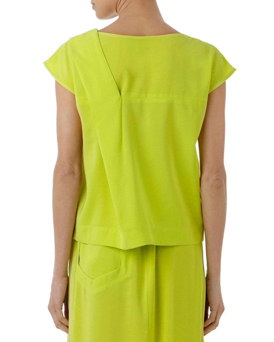 Blusa prega alça amarelo limão