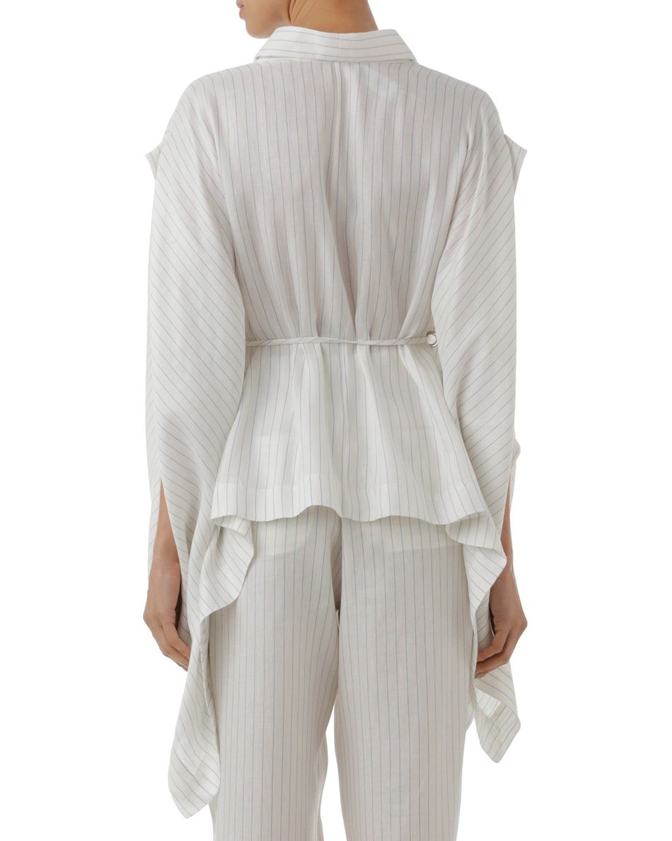 Blusa quimono ampla Branco Listrado
