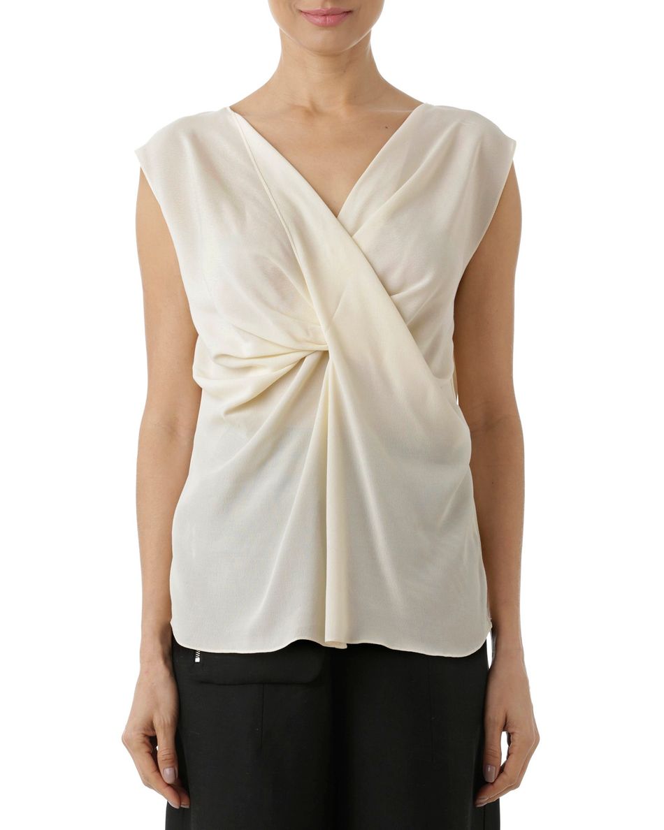 Blusa torção bege claro