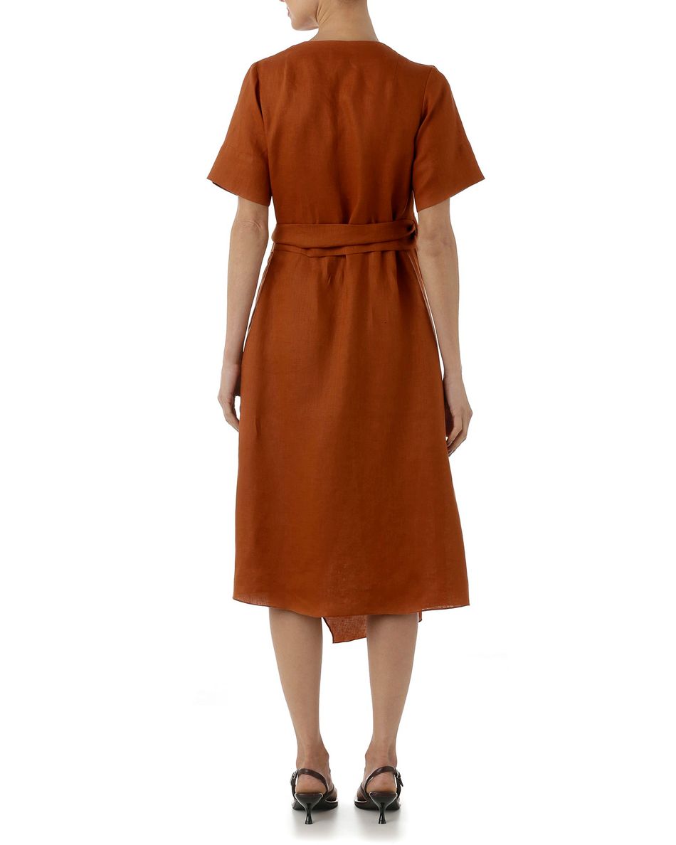 Vestido transpasse Avelã