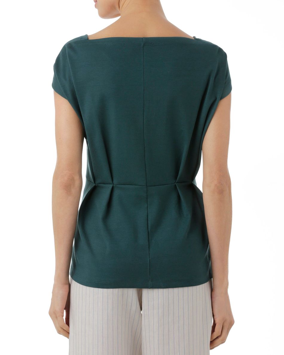 Blusa decote torcido verde
