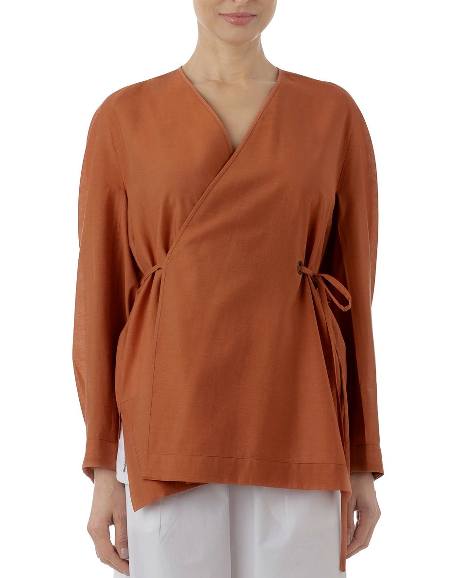 Blusa quimono transpasse Avelã