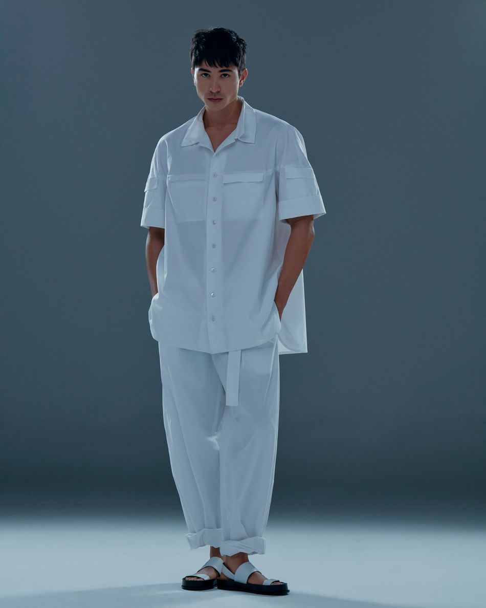 Camisa bolsos Nando Branco