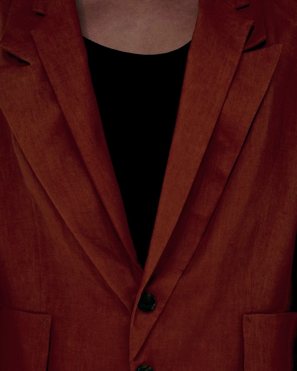 Blazer gola dupla Nando terracota