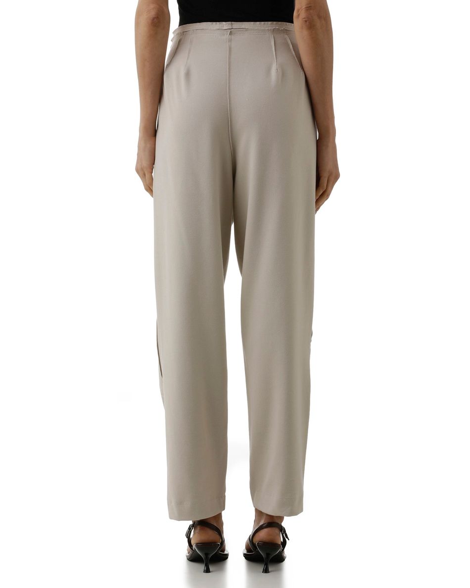 Calça Saruel Com Transpasse Bege