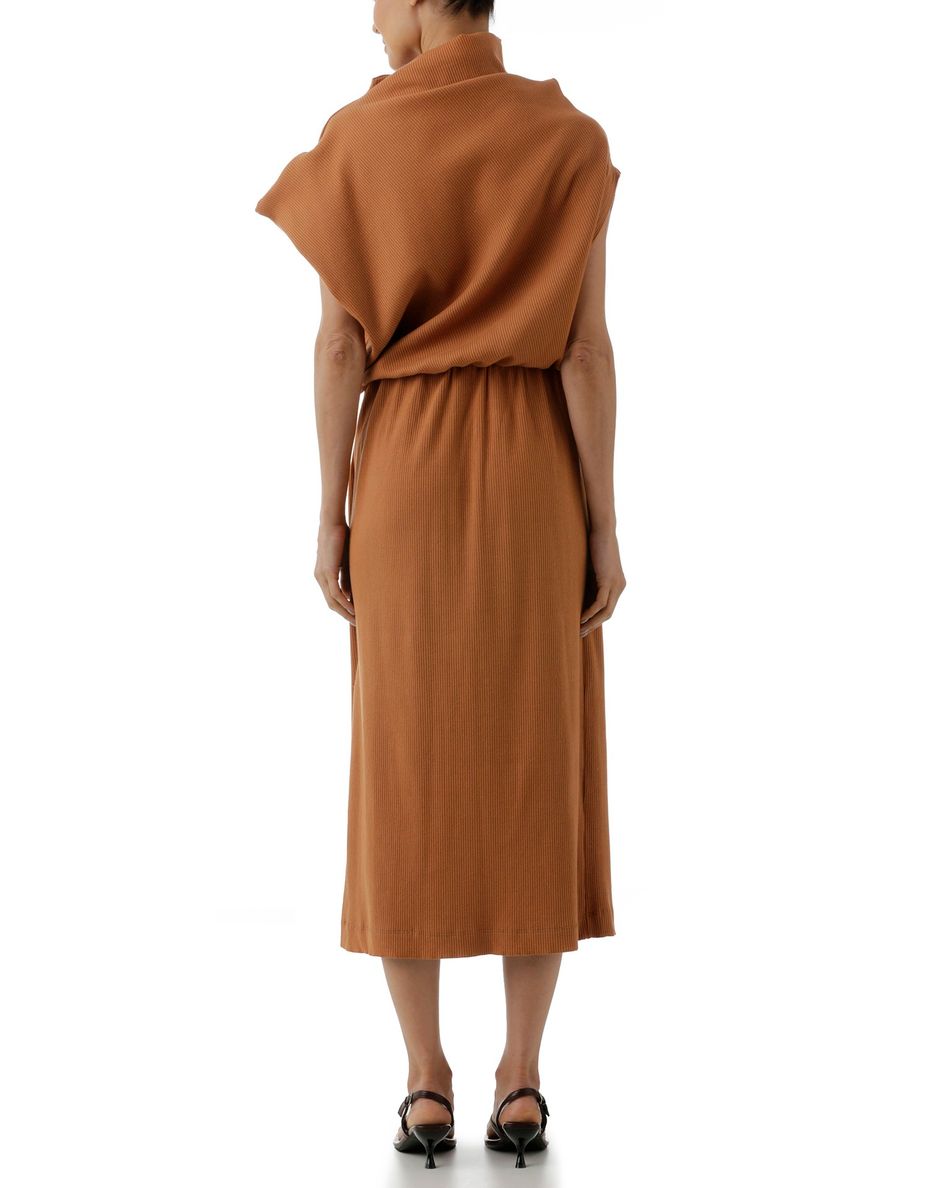 Vestido Drapeado Terracota