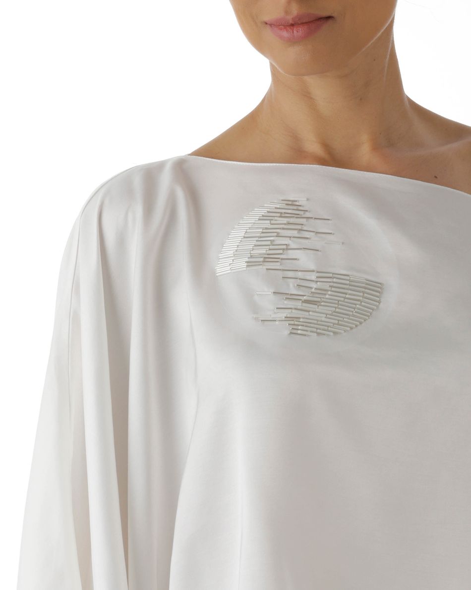 Blusa Retângulo Bordado Branco