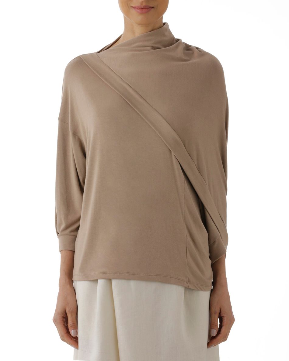 Blusa Assimétrica Marrom