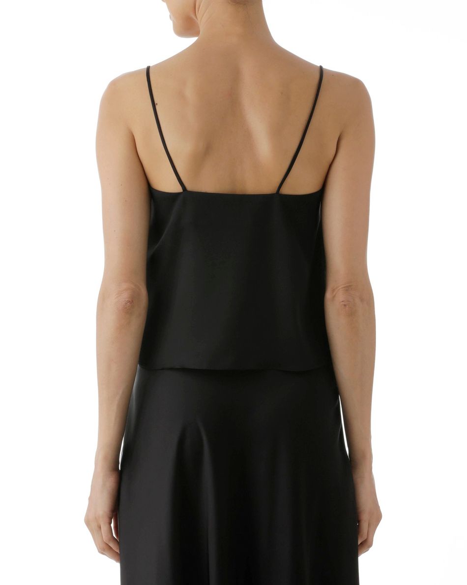Blusa Alça Prega Preto