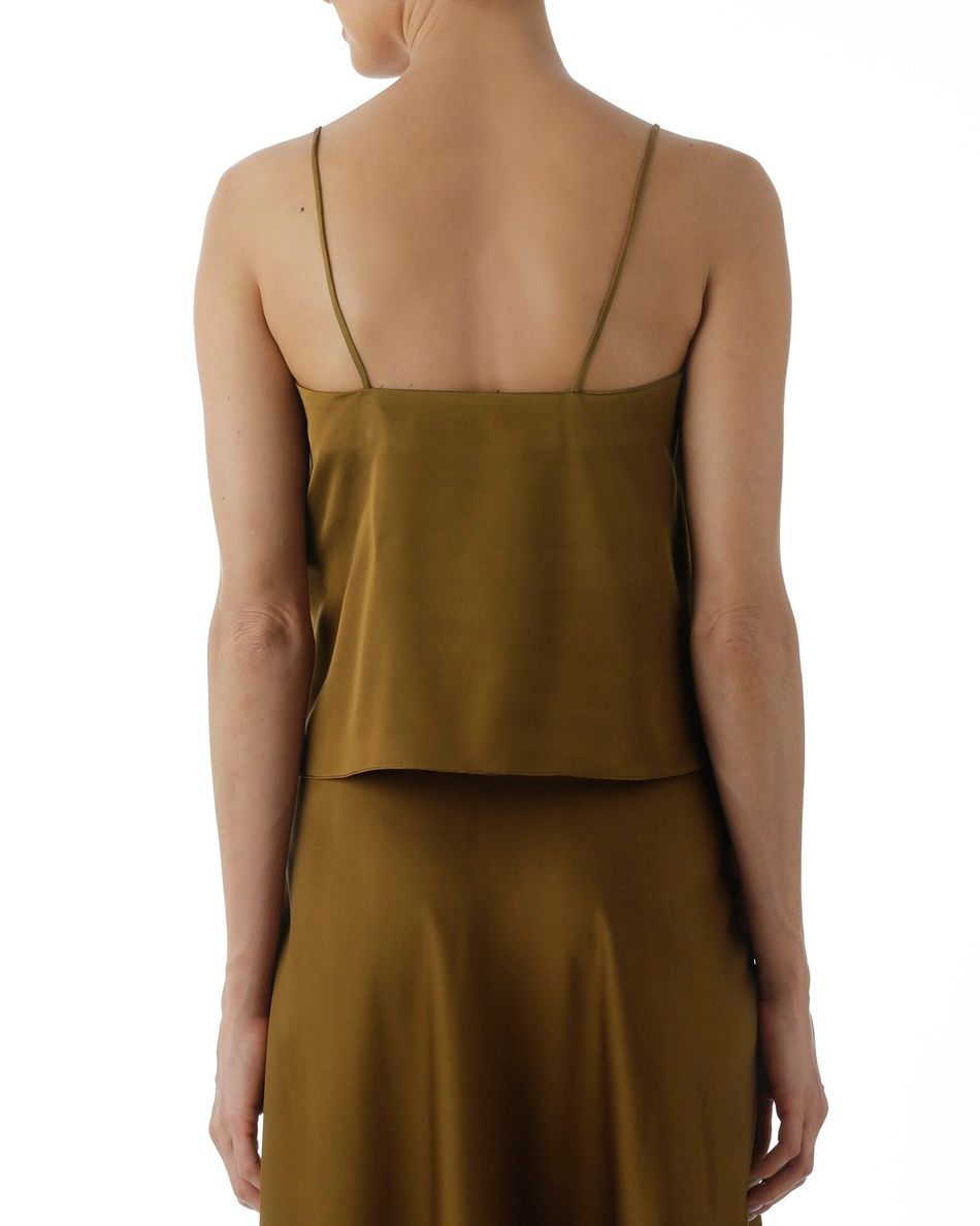Blusa Alça Prega Marrom