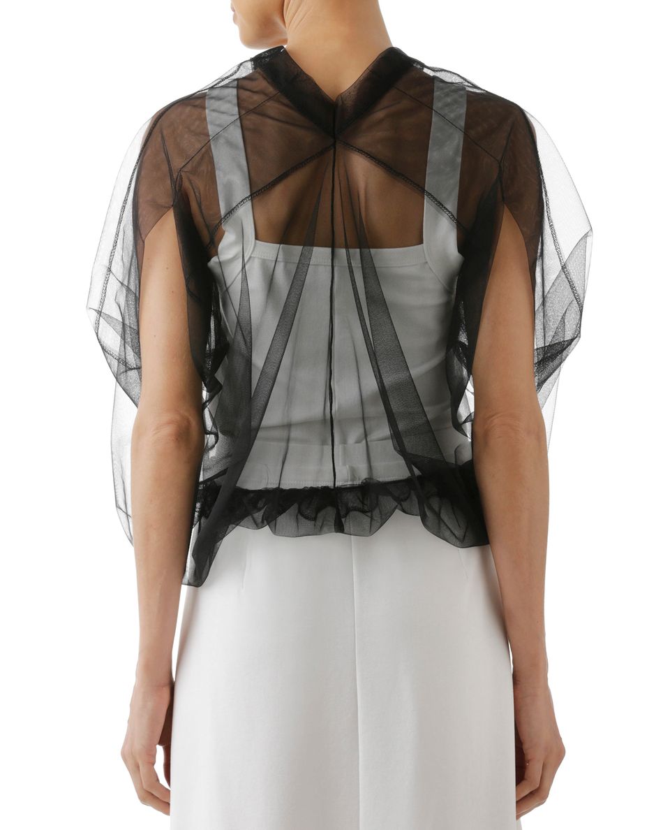 Blusa Tule Tubular Preto