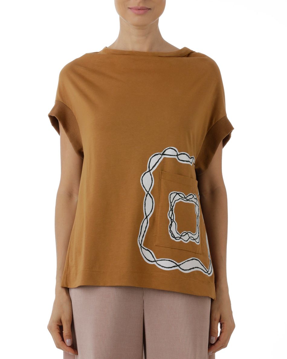 Blusa Quadrado Caminhos Caramelo
