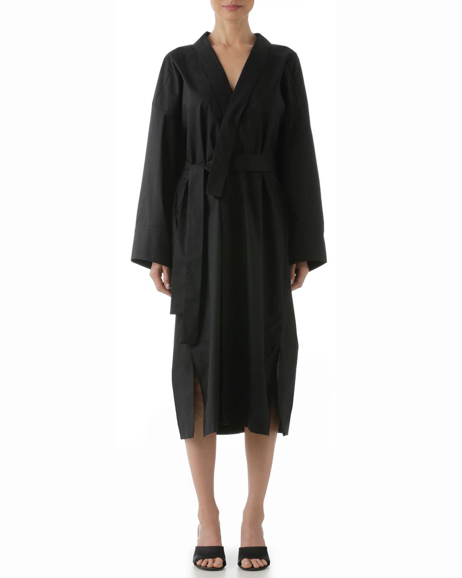 Vestido Quimono Pincelada Foil Preto