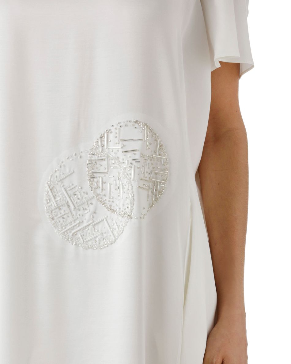 Vestido Bordado Círculo Branco