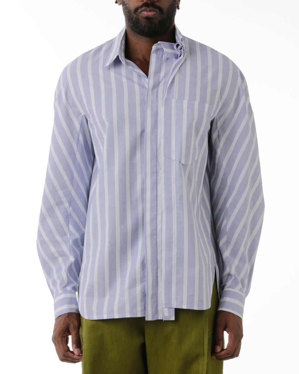 Camisa Costura para Fora Listrado Nando