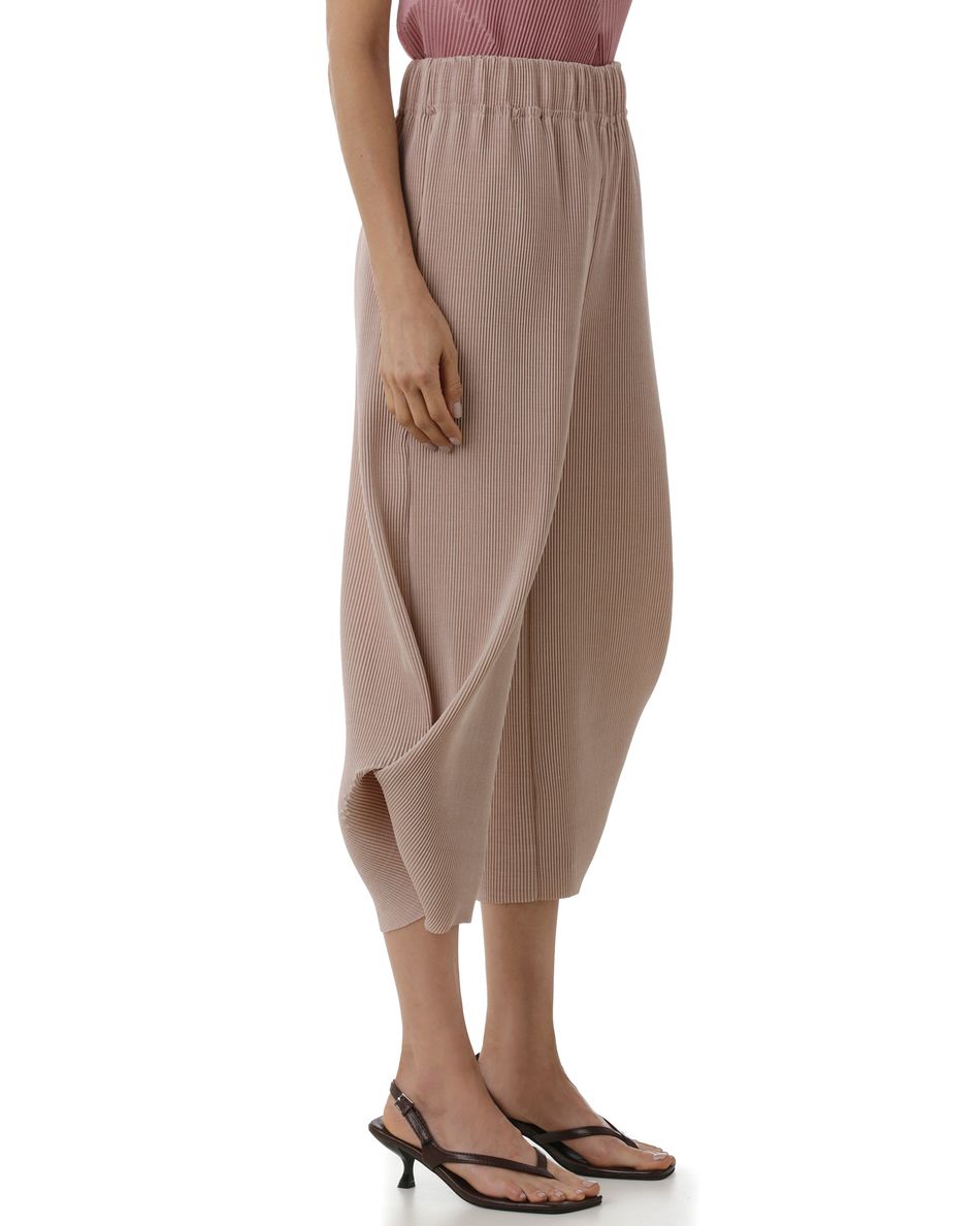 Calça Plissada Nó Lateral Nude