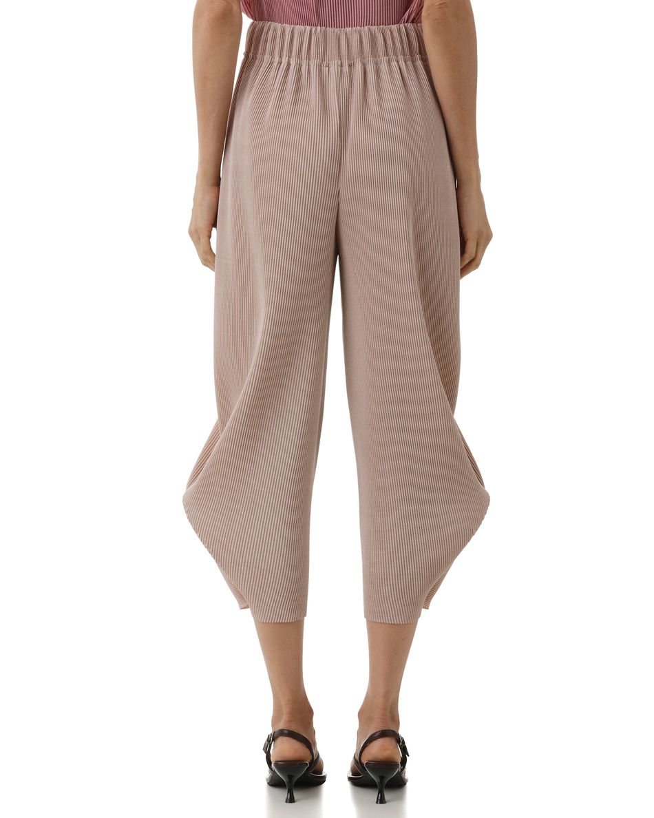 Calça Plissada Nó Lateral Nude