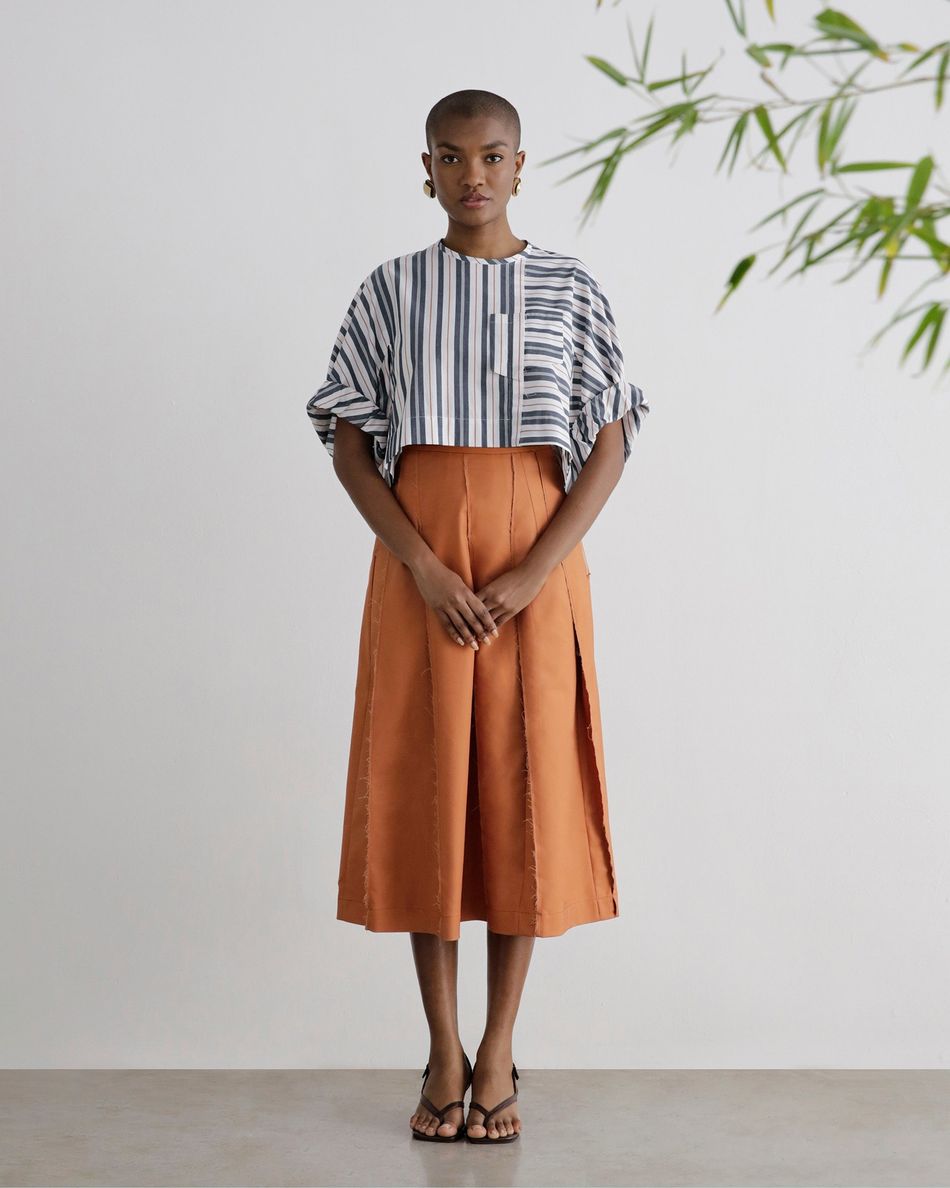 Blusa Cropped Listrado