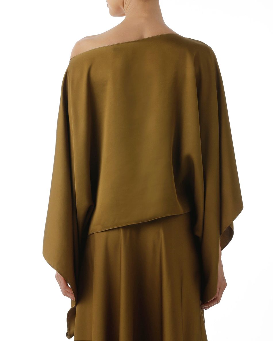 Blusa Retângulo Bordado Marrom
