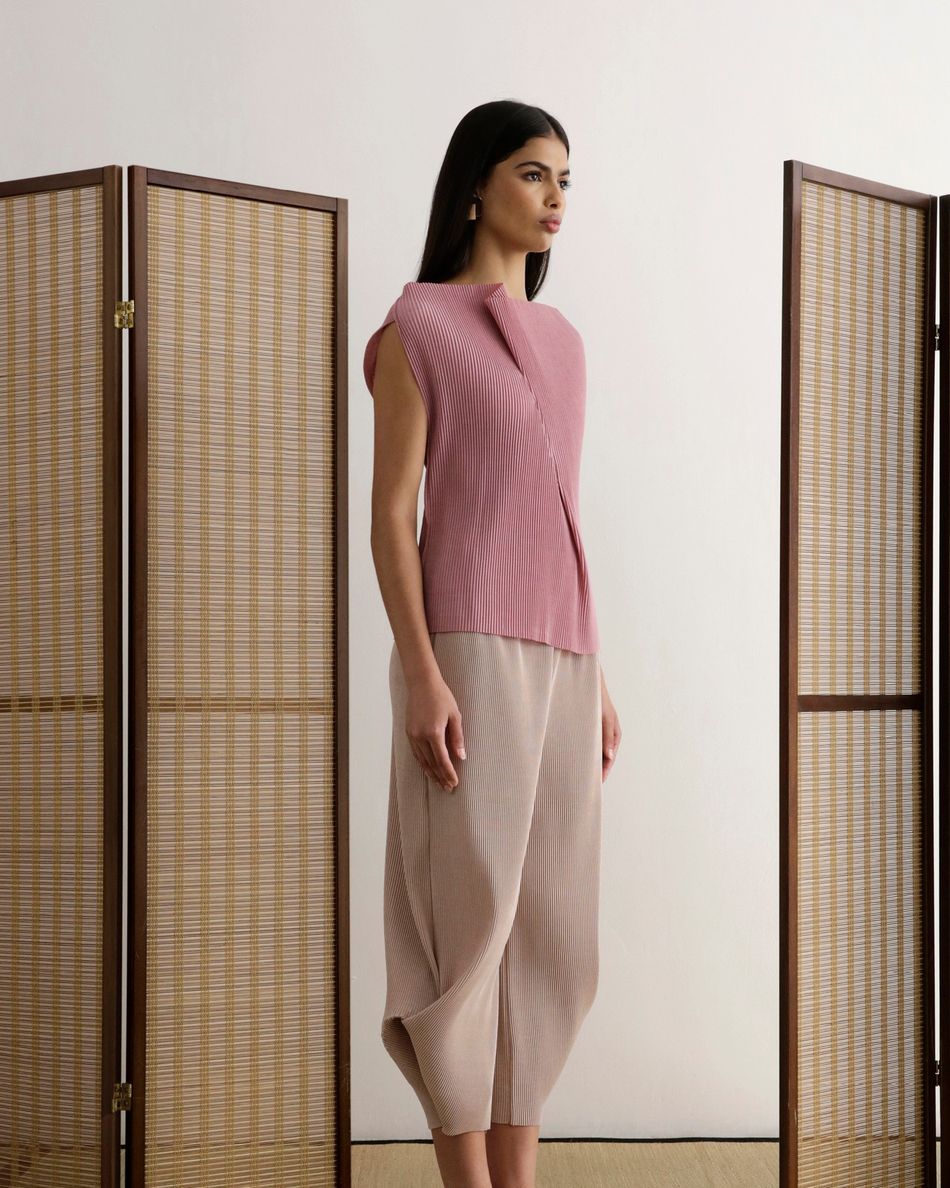 Blusa Prega Frontal Rosé
