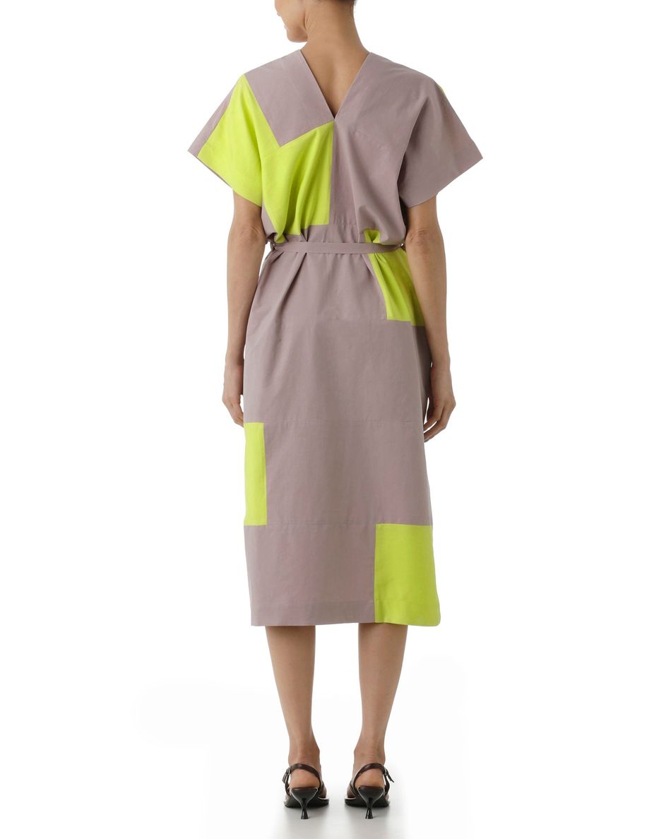 Vestido Modular Upcycling Cinza e Amarelo