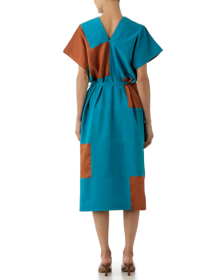 Vestido Modular Upcycling Azul e Terracota