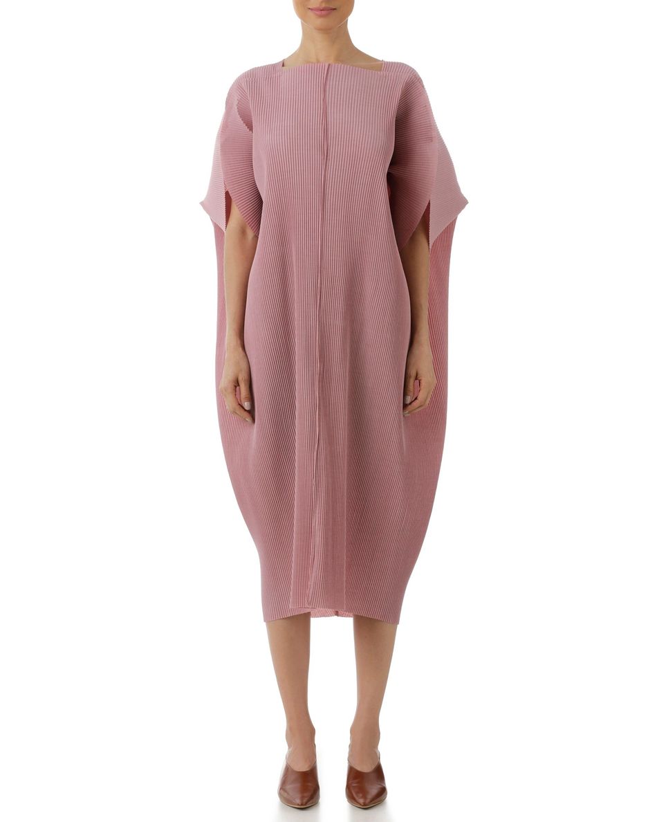 Vestido Diamante Plissado Rosé